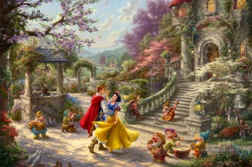 Snow White Dancing in the Sunlight TK Disney Ölgemälde